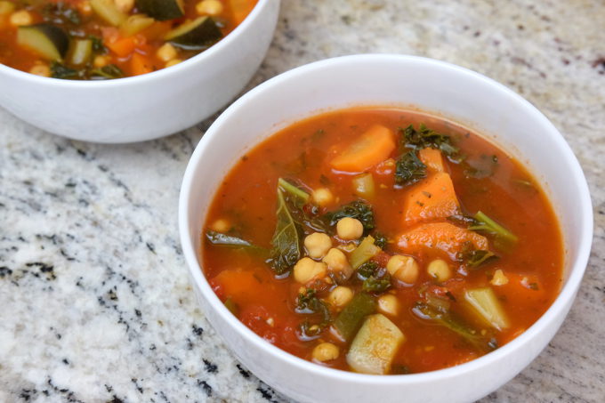 low-fodmap | vegan | chickpea-minestrone | delicious-soup | hearty-vegan-soup